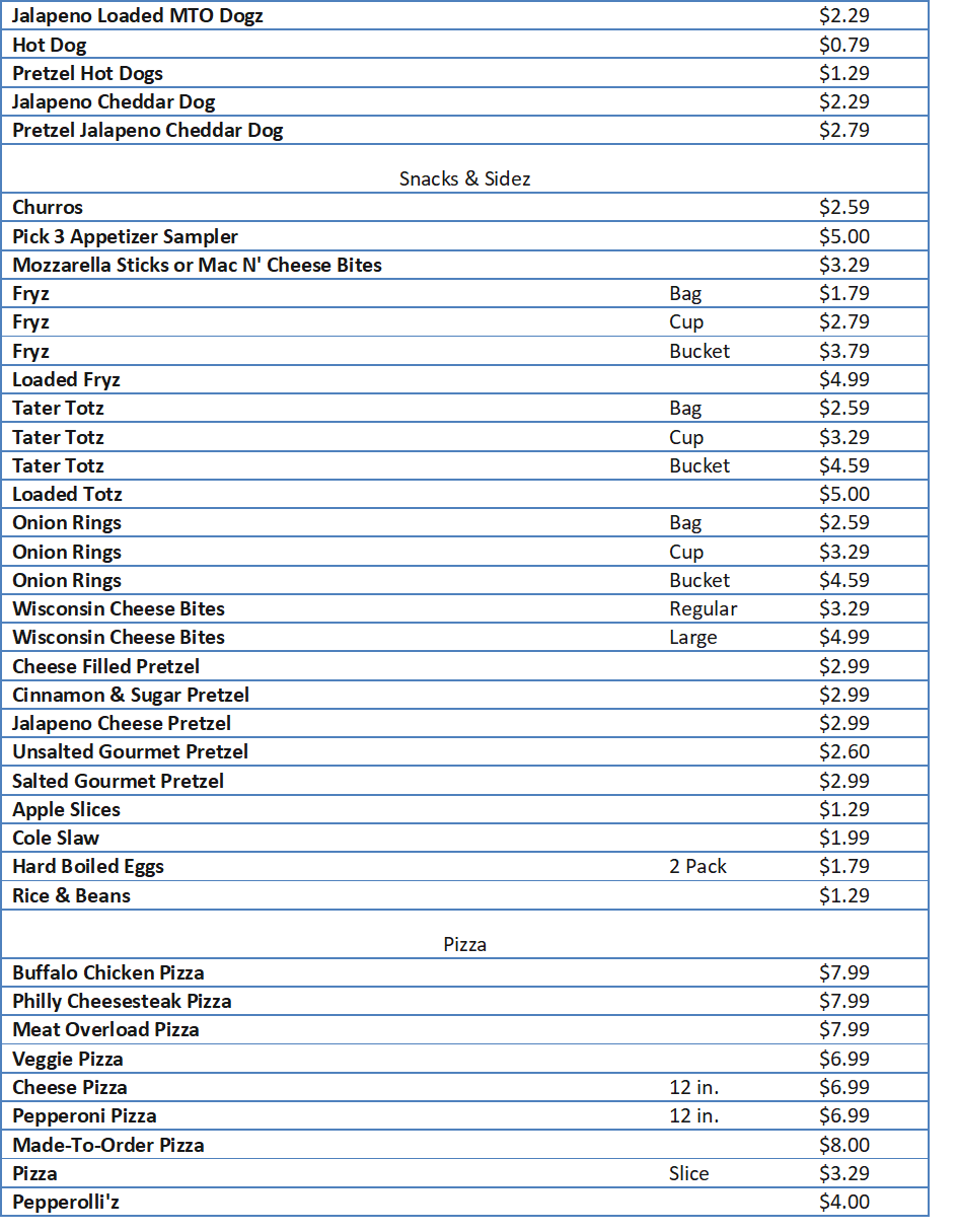 sheetz drink menu